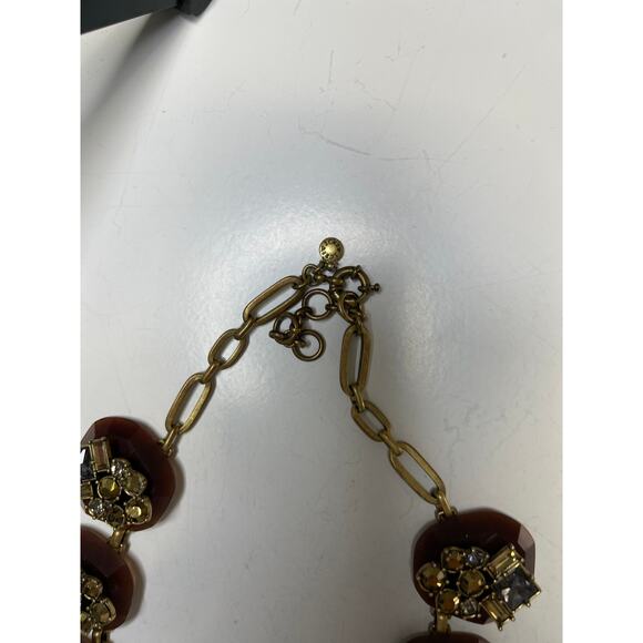 J.Crew J Crew statement necklace gold tone burnished signed costume jewelry - Picture 5 of 16